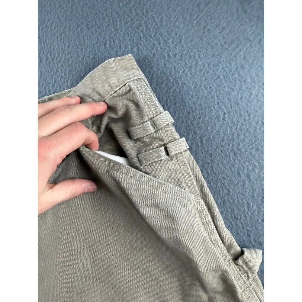 Carhartt Pants Mens 38x27 Brown Vintage Cargo Duck Canvas Carpenter B112 DES 90s